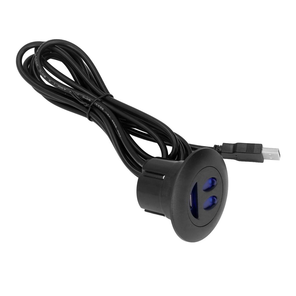 5V USB Charging Socket Outlet with 2.5m/8.2ft Power Cord Embedded Installation for Home Bedside