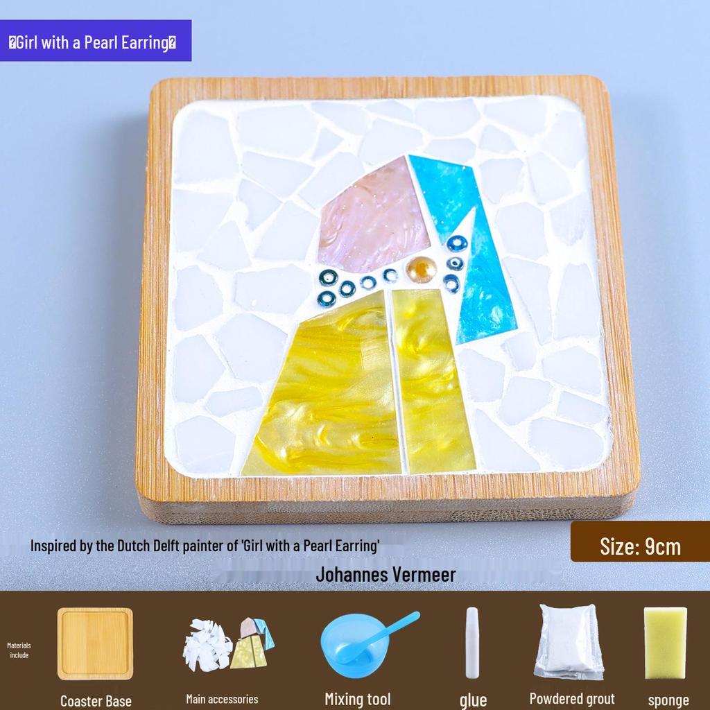 DIY Mosaic Coaster Craft Kit for Kids - Patchwork Creative Art