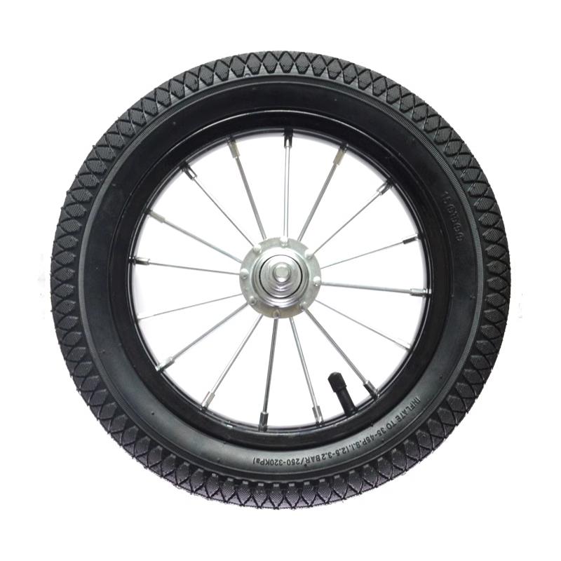 16/18/20 Inch Fietswiel Zwart Verdikt Stalen Wiel Voor/Achter 2.125/2.4/2.5 Kinderfiets Wielset Met Antislipband Aangepast