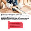 65mm Woodworking Hole Positioning Scribing Gauge Aluminum Alloy Portable Scriber Ruler for DIY Red Woodworking Scriber