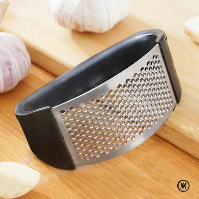 Edelstahl Knoblauchpresse Crusher Manueller Knoblauchwolf Knoblauchhacken Werkzeug Obst Gemüse Werkzeuge Küchenzubehör Gadget