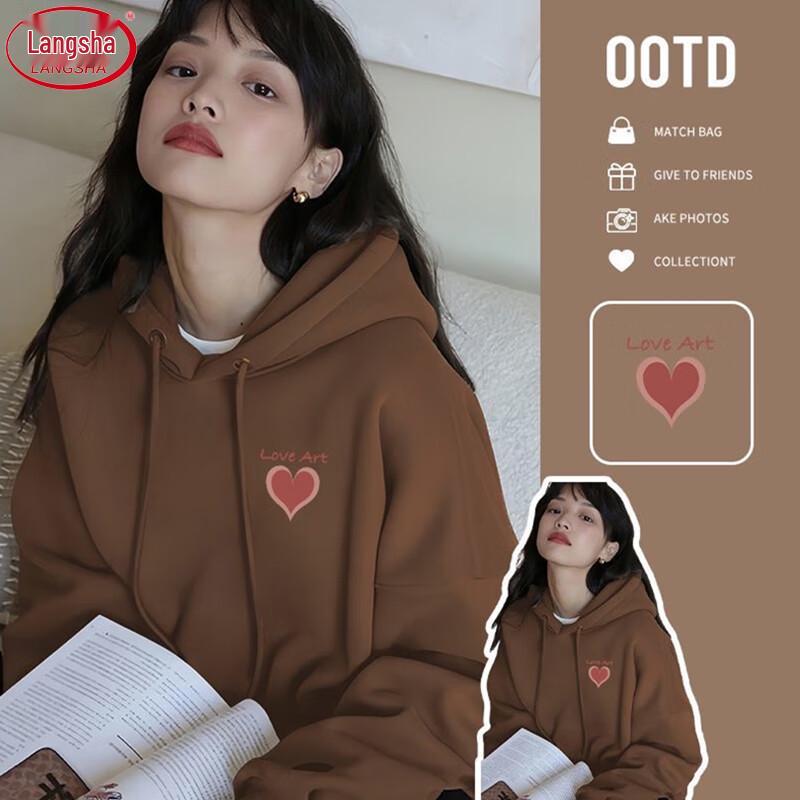 Festliches rotes Damen-Kapuzensweatshirt mit Plüschfutter