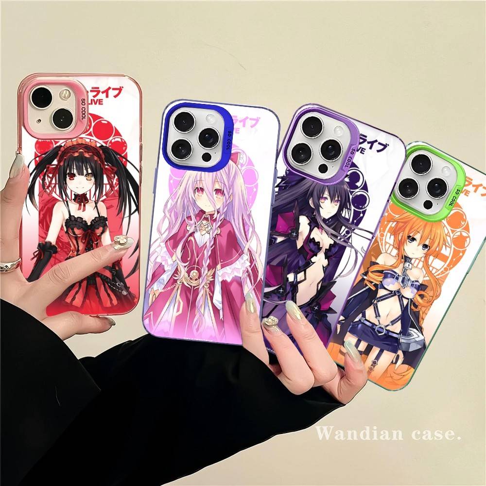 Date A Live Cartoon Phone Case For IPhone 17 16 15 14 13 12 11 Pro MAX Matte Shockproof Back Anti Fall Matte Cover
