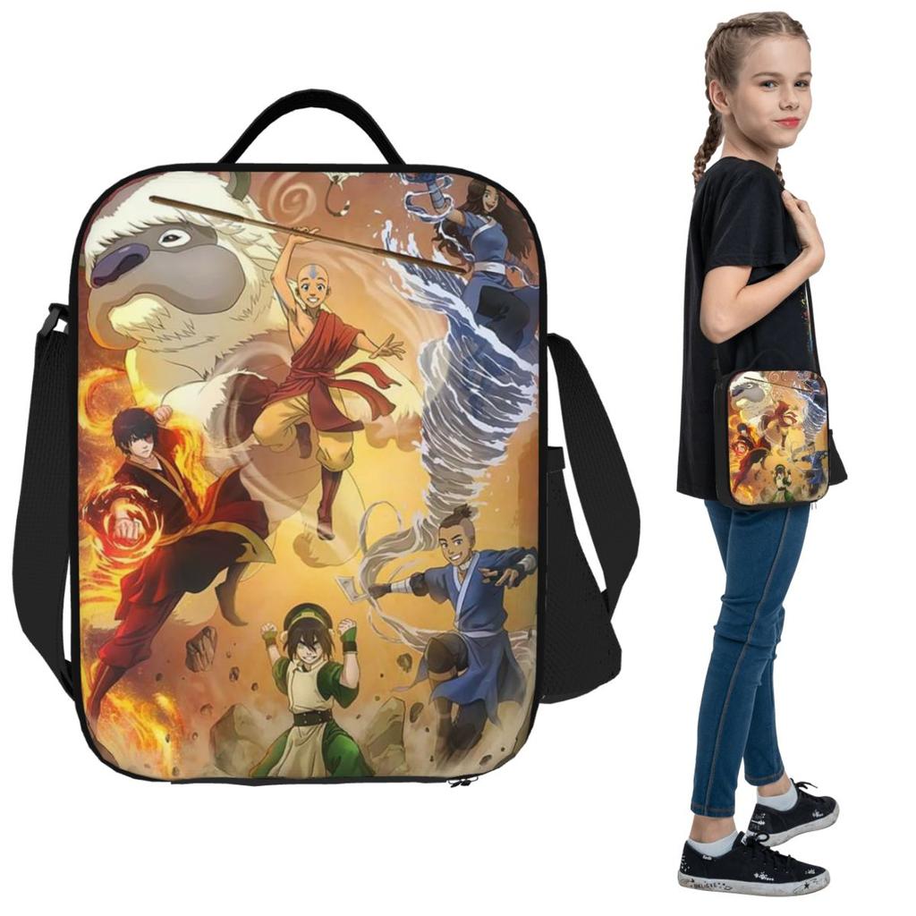 Avatar Der letzte Airbender Isolierte Lunchtasche für Damen Büro-Kühltasche Thermische Lebensmittelbox Tragbare Lunchboxen Behälter