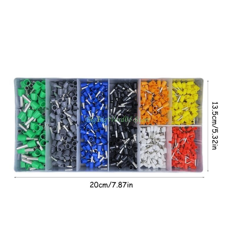 24TE Electrical Crimp Connectors Insulated Wire Ferrules with Case Wire End Ferrules