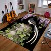 "Bird On Rock with Wisteria Blossom" Patterned Carpet a Non Slip Rug Suitable for All Seasons and Any Setting, Gift