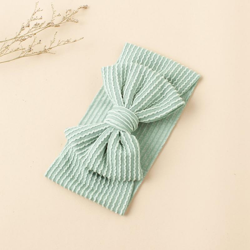 Solid Color Bowknot Baby Headband Sweet Headwear Kids Girls Boutique Elastic Protect Turban Headand Baby Hair Style Accessories