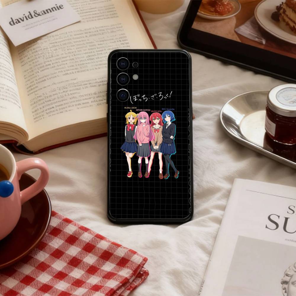 Bocchi The Rock Kessoku Band   Phone Case For Samsung S 25,24,23,22,30,21,10,9,Ultra,Plus,Lite,FE,4,5 G Soft Black Case