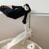 1 Pair Cartoon Magnet Hand-linking Socks Knitted Color Matching Christmas Style Elastic Anti-slip Warm No Odor Festive New Year Mid-tube Socks