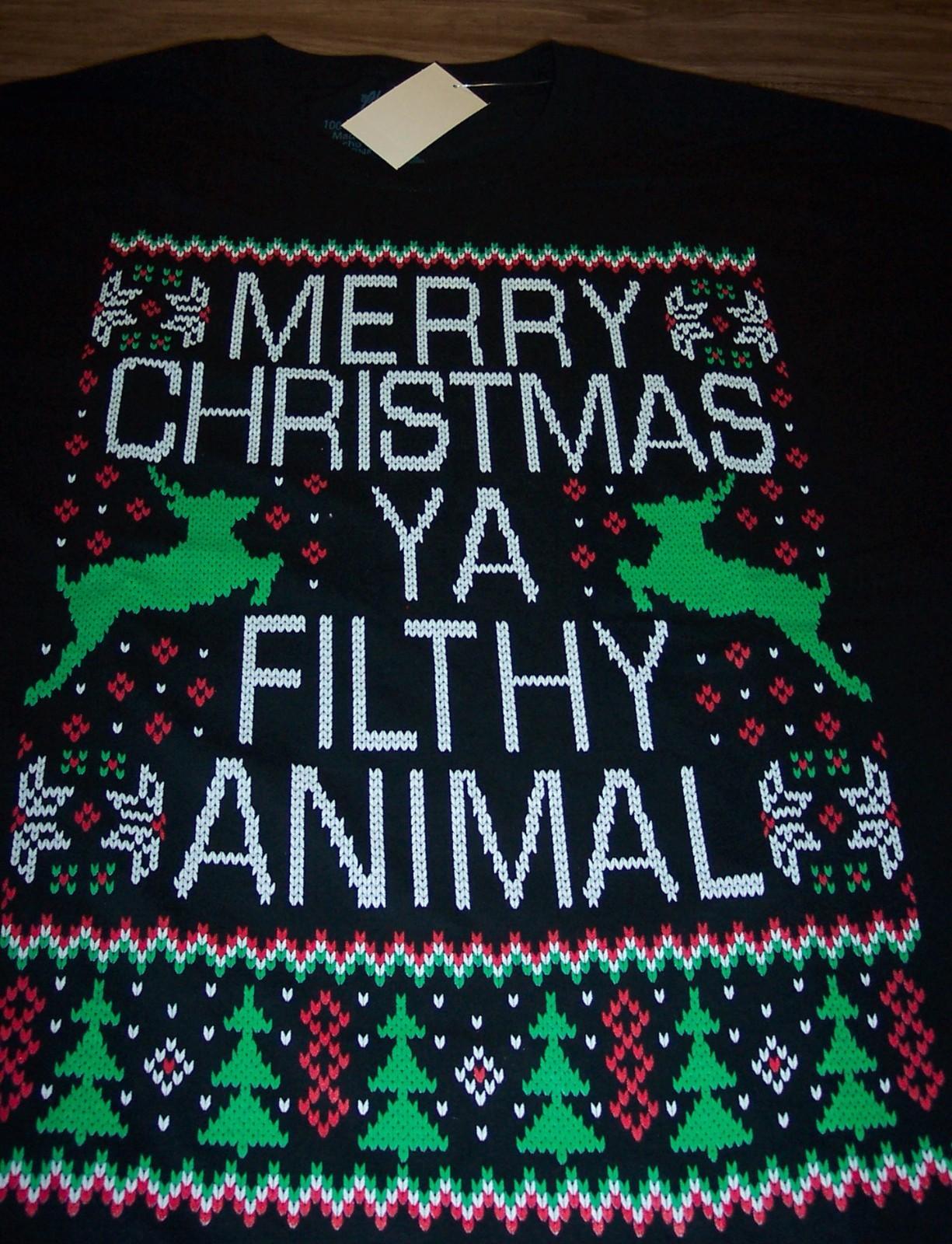 HOME ALONE MERRY CHRISTMAS YA FILTHY ANIMAL T-shirt MENS SMALL NEW w TAG XXL