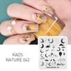 kads Nail Stamping Plates Nature 042 Night View Moon Lake Surface Stars Image Template Manicure Stencil for Nail Design Polish