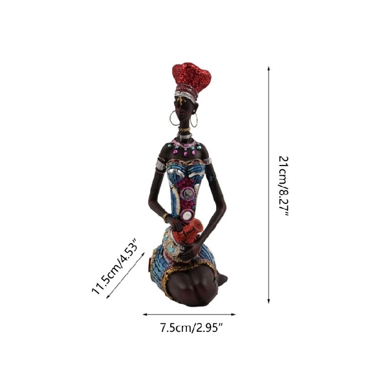 African Woman Figure Statues Woman Figure Girl Tribal Lady Figure Gift Giving