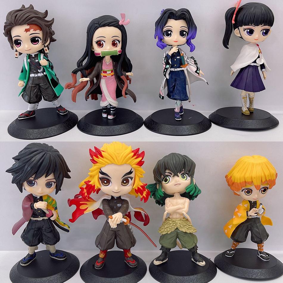 Demon Slayer Anime Action Figure - Kamado Tanjirou Agatsuma Zenitsu Nezuko PVC Model Toy Kimetsu No Yaiba Warriors Action Figure