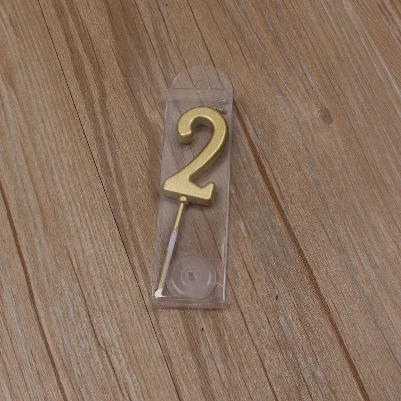 Gold Number Candles for Kids' Birthday Cake and Party Decoration