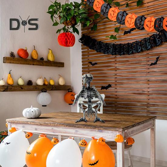1/4 ks Halloween zvířecí kostlivec dekorace realistická krysa, vrána, pavouk, štír, kostra figurka plastová kostní socha model pro domácí kancelář kavárnu