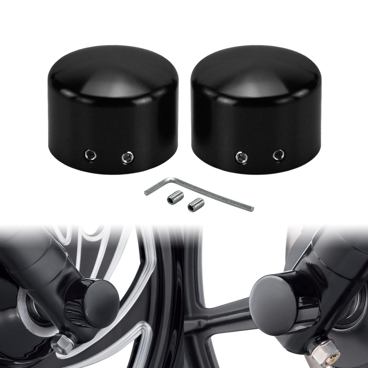 Motorcycle Front Axle Nut Bolt Cover Aluminum Caps For Harley Sportster XL Touring Road King Glide Softail FLHC FXB Dyna VRSC Axle Nut Cover A