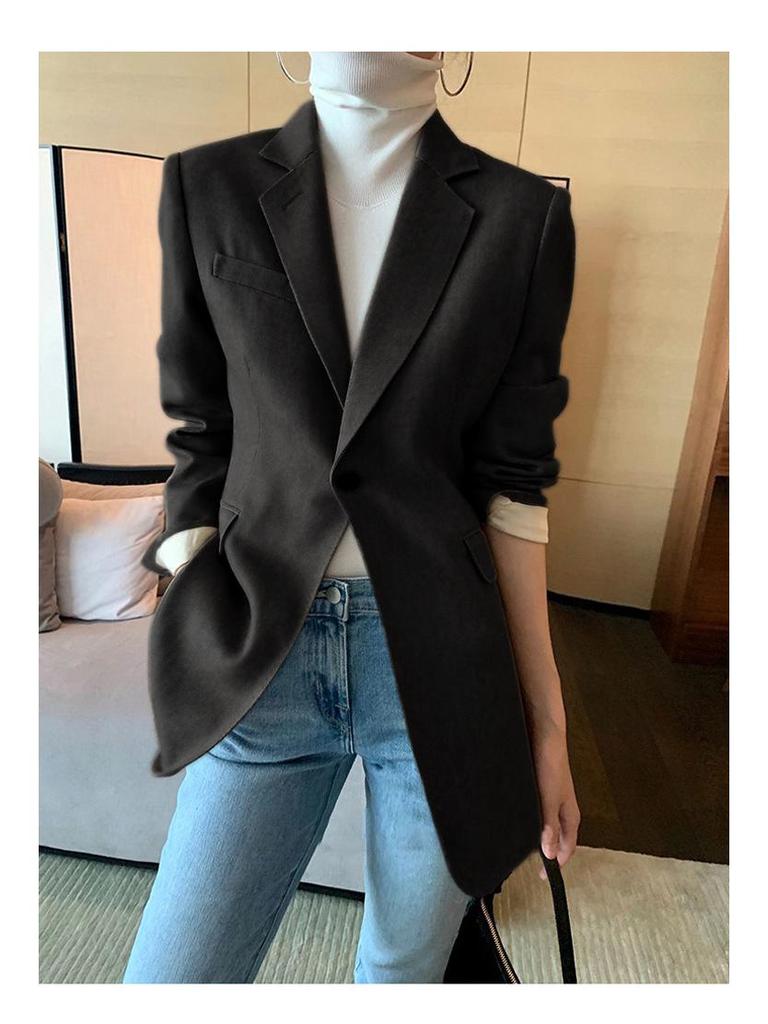 New Women's Slimming Woolen Suit Jacket - Autumn/Winter Fashion Collection