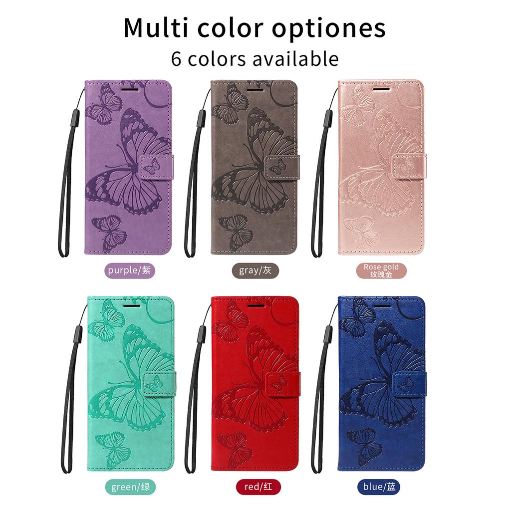 Wallet Flip Magnetic Butterfly Leather Case For Samsung Galaxy A17 A07 A56 A36 A26 A16 A06 A55 A35 A25 A15 A05 A05S Book Cover