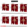 2pcs,2D plane printing Curtains Digital Printed Christmas Ornaments Snowflakes Merry Polyester Easy Install (without rod)