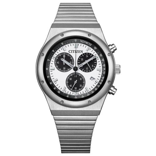 

Citizen Collection Record Label 1984 Chronograph (AT2541-54A) Eco-Drive Solar Men s Watch, White (Available at Select Retailers)