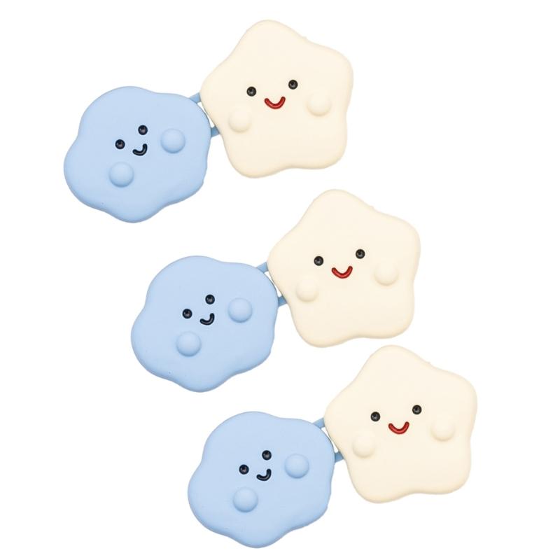 Lovely Cloud Shape Waist Adjusting Pin Buckle For Loose Clothing NonSewing Jeans Tightener Waist Fastener Clasps 3PCS 1 синий