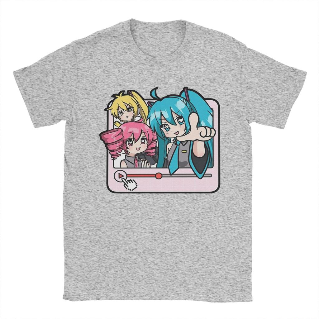 Triple Baka Kasane Teto Akita Neru VOCALOID Playlist Song T Shirt  100% Cotton Vintage T-Shirts  Short Sleeve Clothing