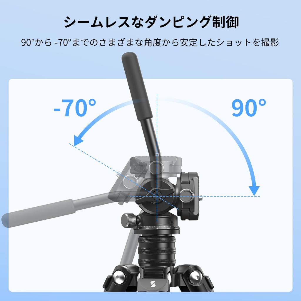 SmallRig CH3 Video Tripod Fluid Head with Pan and Tilt for Arca Swiss Cameras, 360° Rotation, 90°/-70° Tilt, 3kg Max Load, 4936