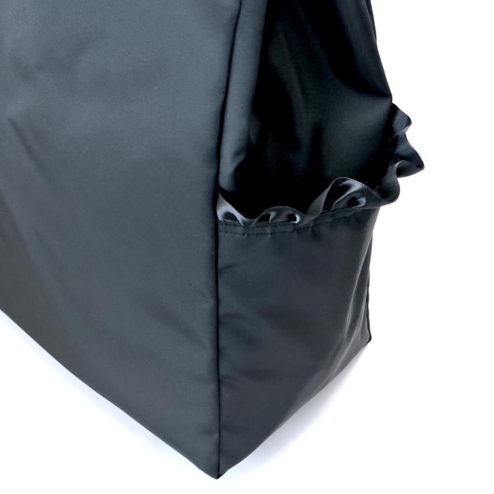 Kirche the Entrance Exam Offers a Satin Frill Foldable Big Bag with Mini Made In and a School Backpack Brüte, Shop, Bag, Japan, Bag, RB-SFR02 (Black).