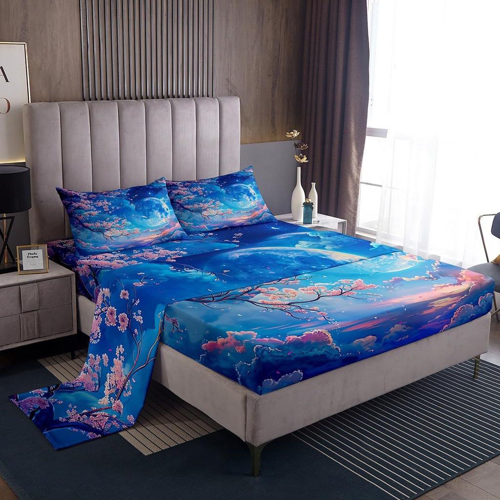 Marine Animal Sheets Sharks Octopus Turtles Coral Sheets Bedding Sets Suitable For Children Room Decoration