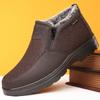 Cotton Shoes Middle-aged Elderly Men's New Plush Warm Anti Slip Waterproof Snow Boots Outdoor Work Travel Leisure Shoes 2026