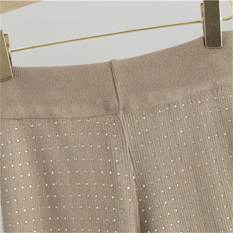 Autumn And Winter Women's Hot Diamond Letter Casual Top Loose and Comfortable Design Pants Set