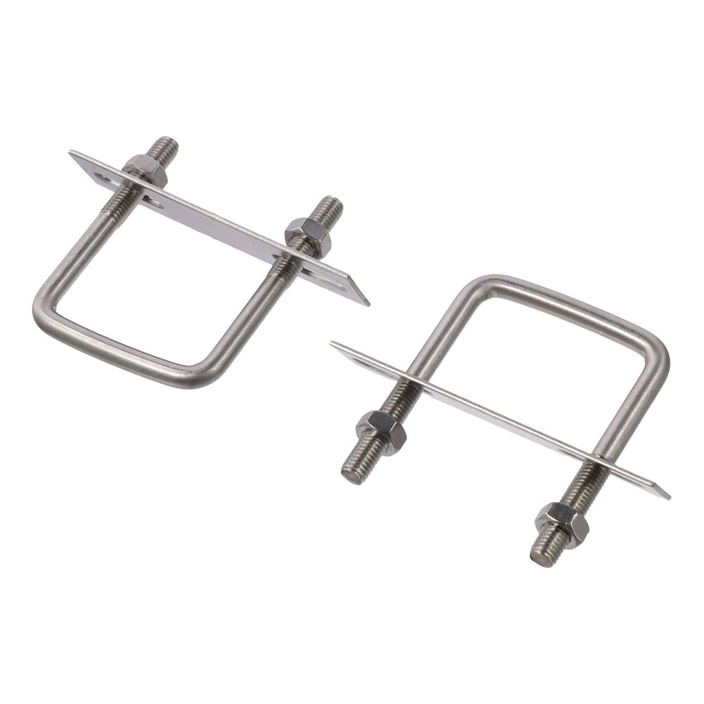 

2pcs 304 Stainless Steel M8 with Nuts M8 Square U-Bolts Antirust