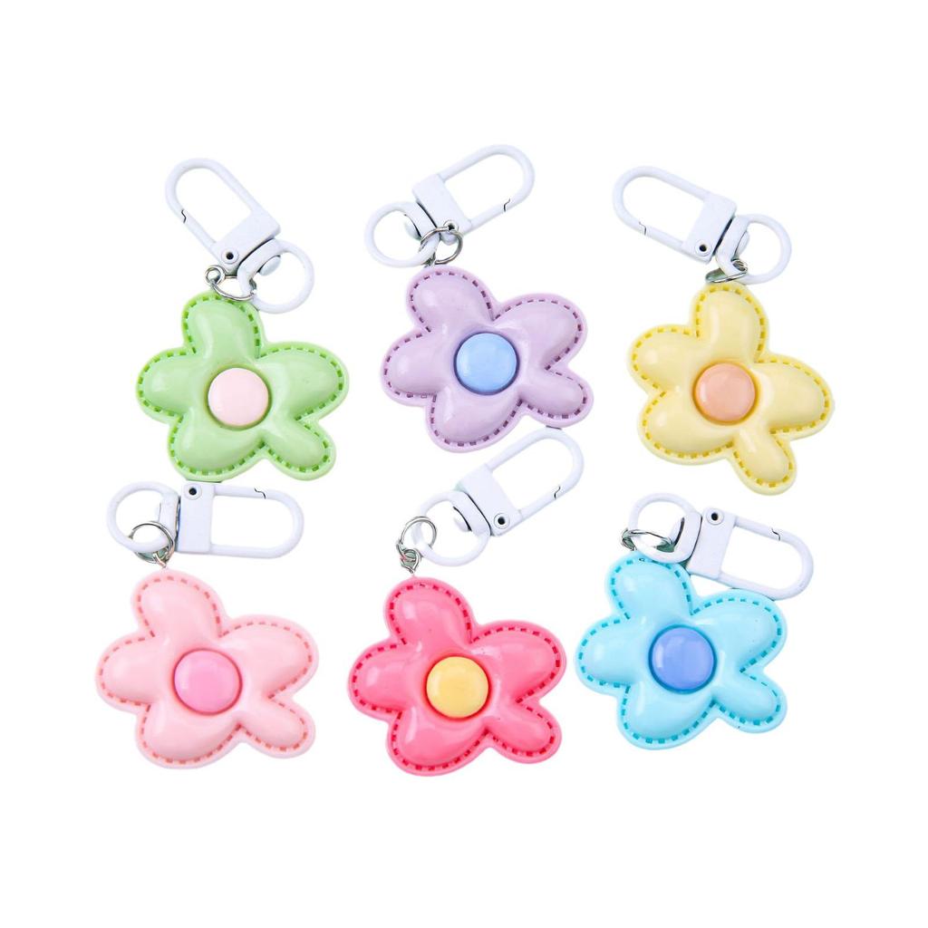 Bunter unregelmäßiger Blume Cartoon Schlüsselanhänger Anhänger - Niedliches Taschenzubehör