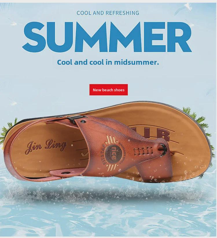 2023 Men’s Summer Non-Slip Flip-Flops: Versatile Casual Beach & Driving Sandals