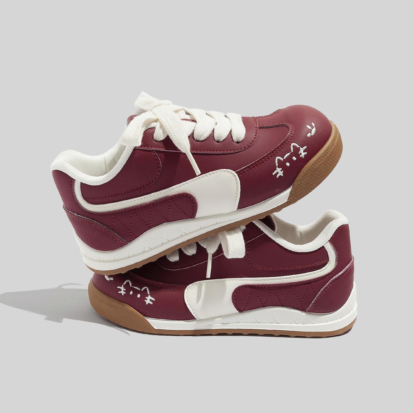 Belle cute niche design Forrest Gump shoes spring new leather casual board shoes 35