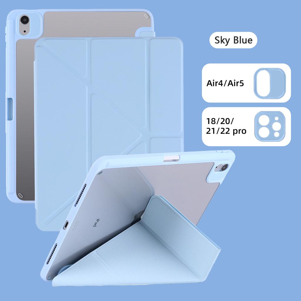 New Y-fold Acrylic Case for IPad A16 11th Pro M5 Air 13 11 12.9' 9 8 7 6 5 4 10th M3 M2 M4 Mini 7 Funda Shockproof Cover