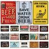 SAVE WATER DRINK BEER Tin Sign Alcohol Vintage Metal Sign Backyard Bar Retro Plaques Man Cave Pub Decor Bar Rules Iron Painti