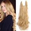 LISIHAIR Syntetisk 18 Tommer Invisible Wave Fish Line Hair Extensions Parykk Uten Hårklemme Gyldenbrune Fish Line Parykker for kvinner