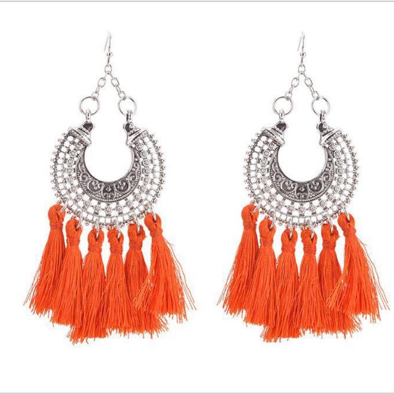 Fashion Bohemian Earrings Women Vintage Long Tassel Fringe Boho Dangle Earrings Fashion Bohemian Earrings Women Vintage Long Tassel Fringe Boho Dangle Earrings