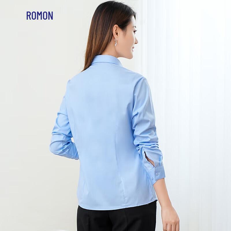 Luomeng Women's Professional Anti-Wrinkle Bamboo Fiber Long-Sleeve Shirt