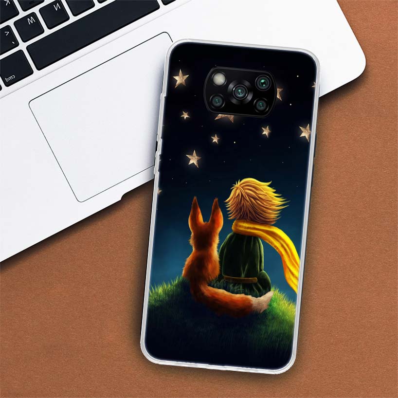 The Little Prince Fox Cartoon Phone Case For Xiaomi Poco X3 GT X4 NFC M4 Pro M3 M2 F3 F2 F1 Mi Note 10 A3 A2 Lite A1 CC9E Fundas