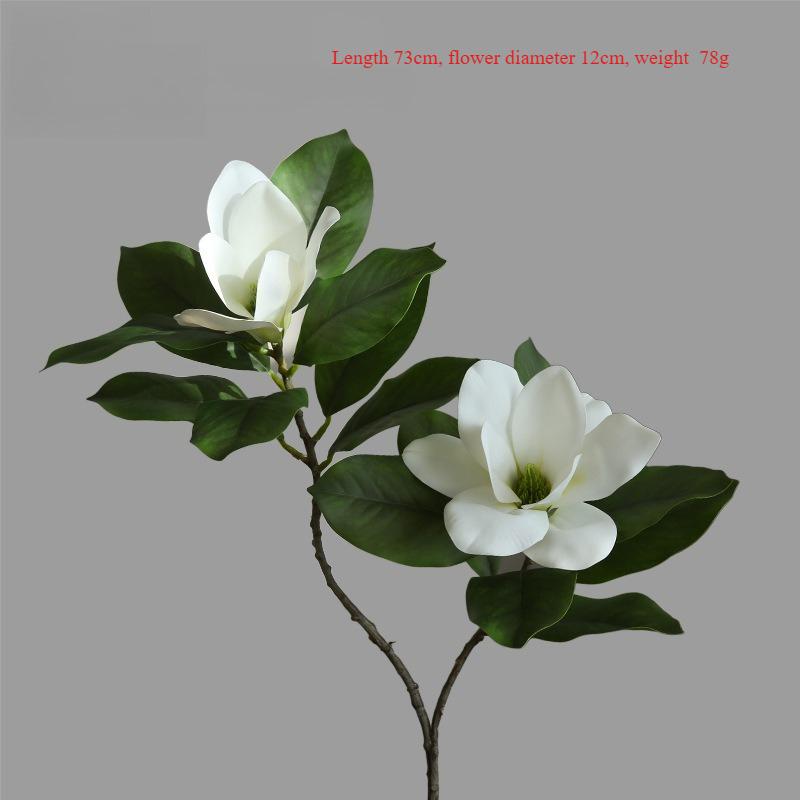 3 шт. Имитация Белой Магнолии Реалистичные Искусственные Цветы Растение Декор для Праздничной Вечеринки Искусственные Ветви Магнолии Шелковый Цветок
