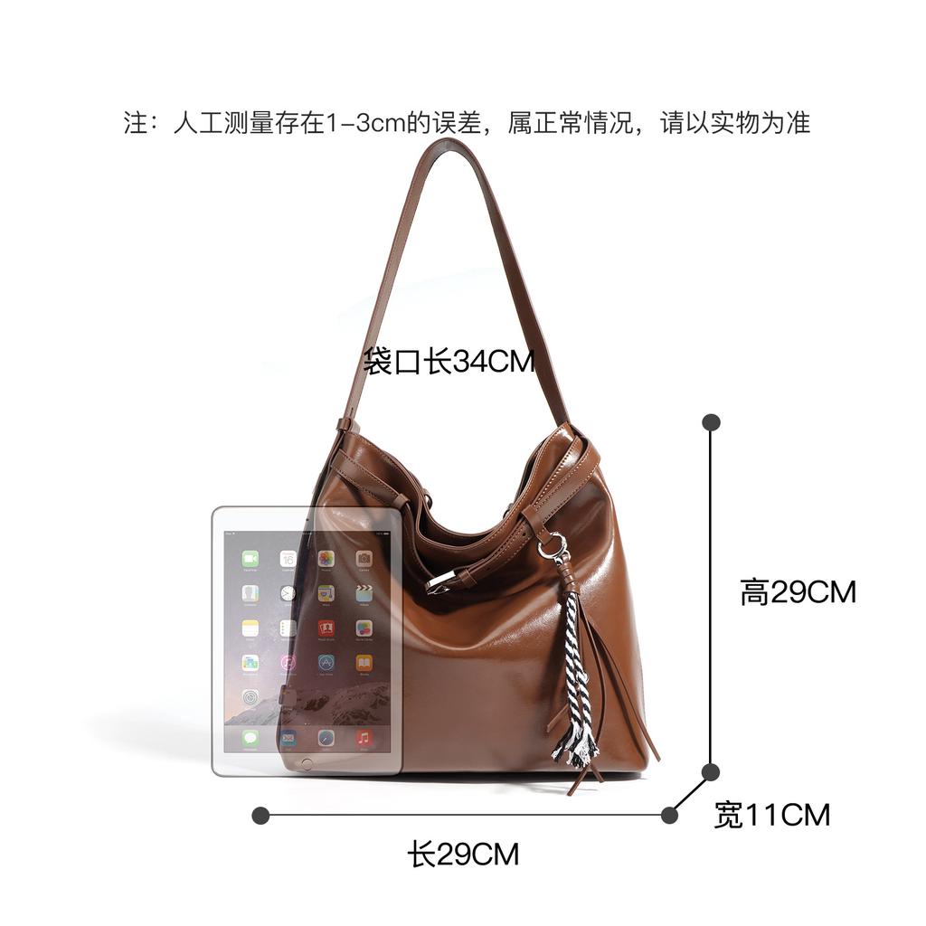 Niche Premium Maillard Multifunctional Crossbody Bag Women's Autumn 2025 Retro Shoulder Bag Large Capacity Shoulder Bag