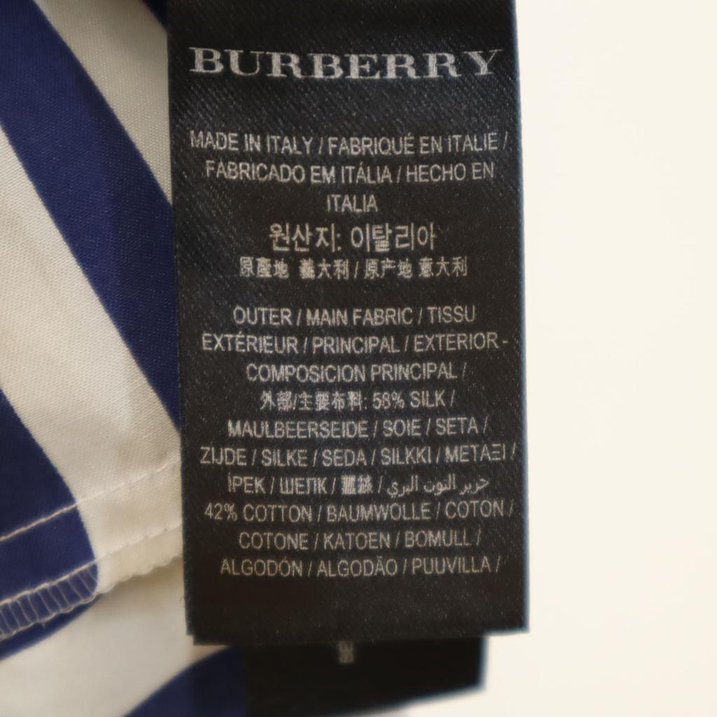 BURBERRY Made in Italy Silk Blend Striped Pattern Long sleeve shirt Women Used