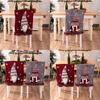 Christmas Santa Claus Gnome Chair Cover With Plush Design For Holiday Home Decor