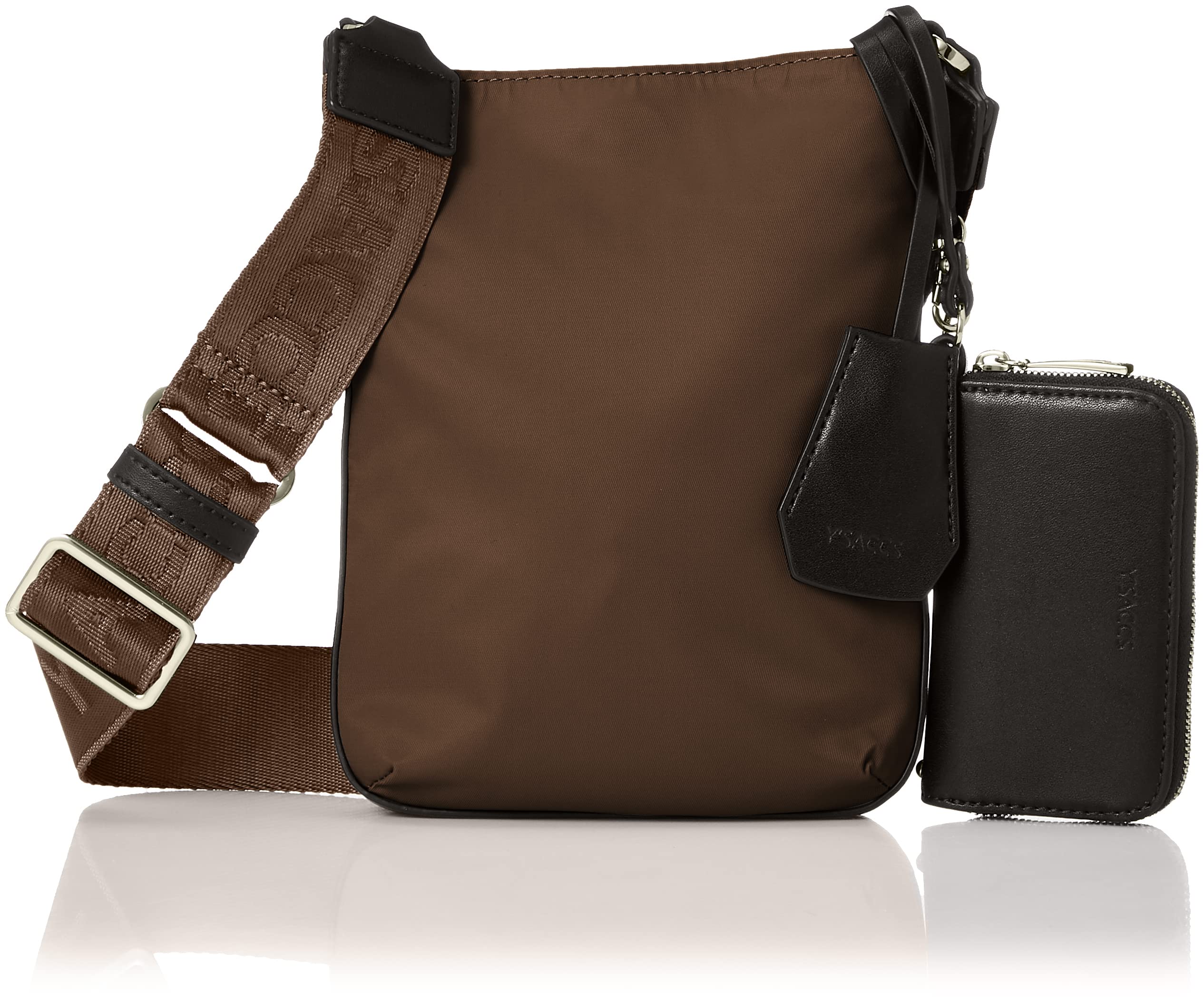 

Сумка через плечо из переработанного нейлона Mini Shoulder Brown [Isaac] женская (20)