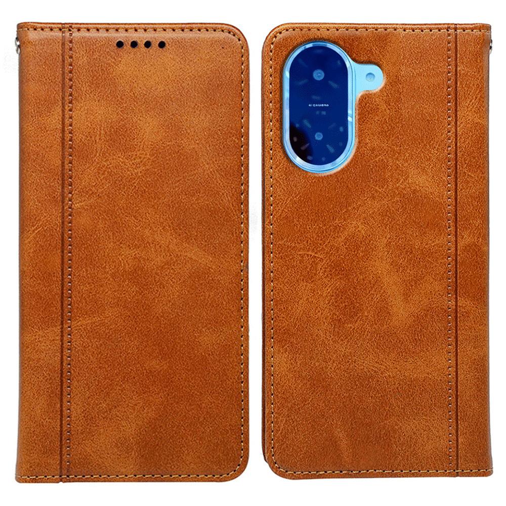 Für Xiaomi Redmi A5 4G (171,7 mm)/Poco C71 4G Hülle Verdeckter Magnetverschluss Kalbleder Textur Handyhülle