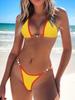 Pearl Thong Bikinis 2023 Women Sexy Triangle Swimsuit Solid Brazil Swimwear Female Padded Bathing Swimming Suit Beachwear Summer