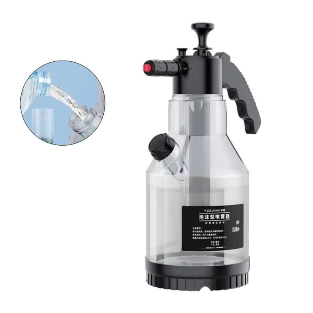 Side-Opening Lid Snow Foam 2L Capacity Pressure Spray Bottle Car Wash Sprayer  Floor Cleaning