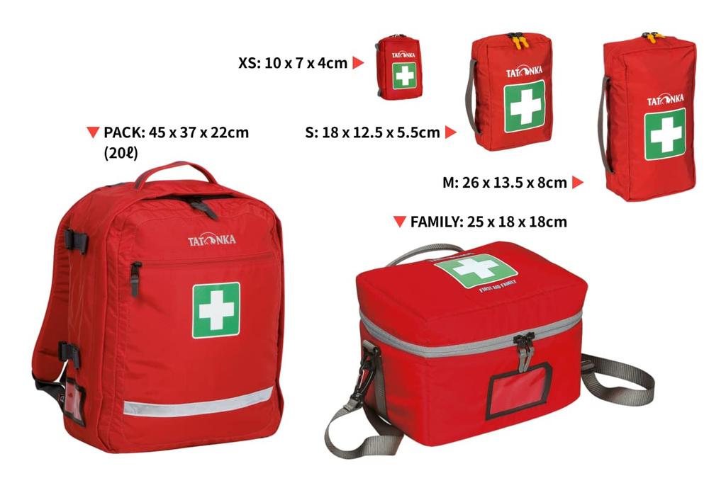 TATONKA First Aid Set Bag FIRST AID FAMILY First Aid Family with Shoulder Strap Red Imported [Regular Product]